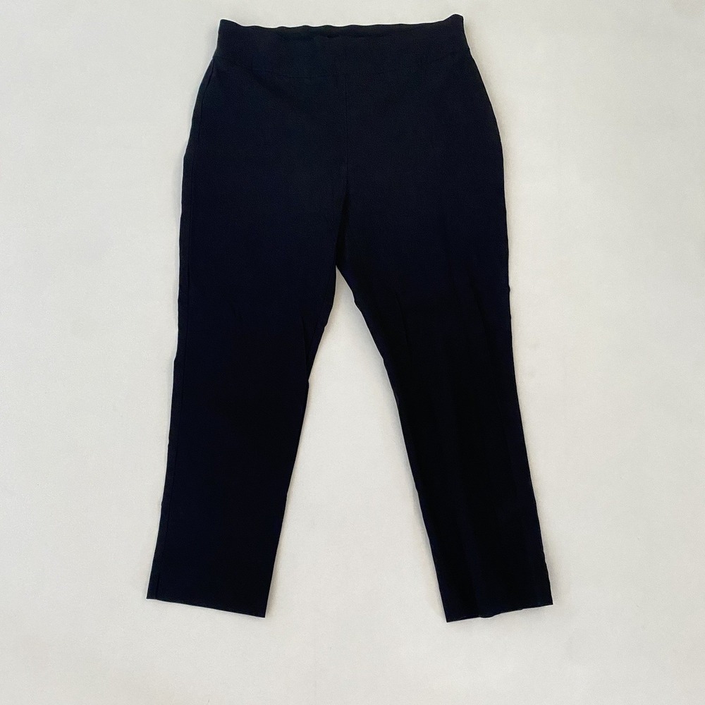 Chicos‎ Pants Womens 0.5 US 6 Brigitte Crop Black So Slimming Pull On Skinny Leg